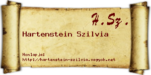 Hartenstein Szilvia névjegykártya